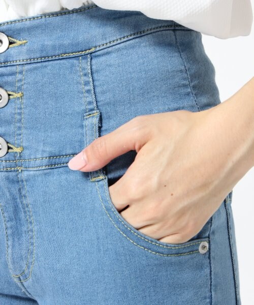 Heather（ヘザー）の「ヘザーＦＷハイウエストスキニー（パンツ・レディース・ブラック/ライトブルー/ネイビー・Ｓ/Ｍ）」の8枚目の写真