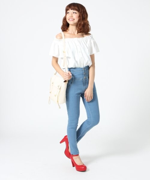 Heather（ヘザー）の「ヘザーＦＷハイウエストスキニー（パンツ・レディース・ブラック/ライトブルー/ネイビー・Ｓ/Ｍ）」の6枚目の写真