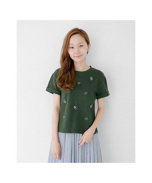 URBAN RESEARCH(アーバンリサーチ)の「ビジュー付ポンチプルオーバー(トップス・レディース・OFF/GREEN/GREY・FREE)」の11枚目の写真