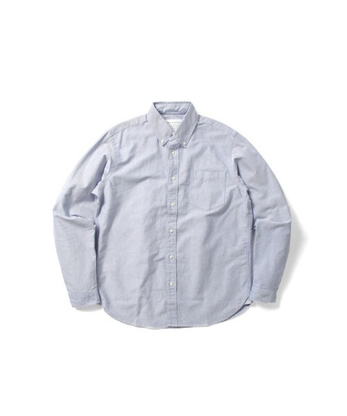 URBAN RESEARCH DOORS（アーバンリサーチドアーズ）の「FORK&amp;SPOON　Organic オックス ロングスリーブ　シャツ（トップス・メンズ・オフホワイト/ネイビー・38/40/42）」の2枚目の写真