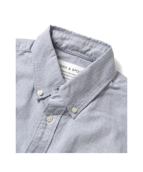 URBAN RESEARCH DOORS（アーバンリサーチドアーズ）の「FORK&amp;SPOON　Organic オックス ロングスリーブ　シャツ（トップス・メンズ・オフホワイト/ネイビー・38/40/42）」の9枚目の写真