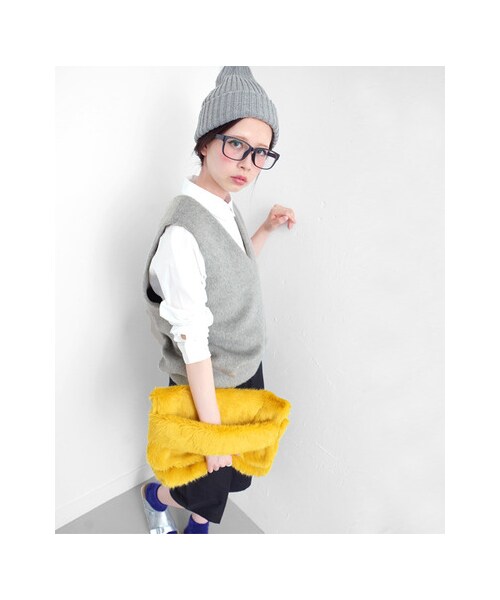 KBF（ケイビーエフ）の「ファークラッチバッグ（バッグ・レディース・SAX BLUE/YELLOW/PINK・one）」の4枚目の写真