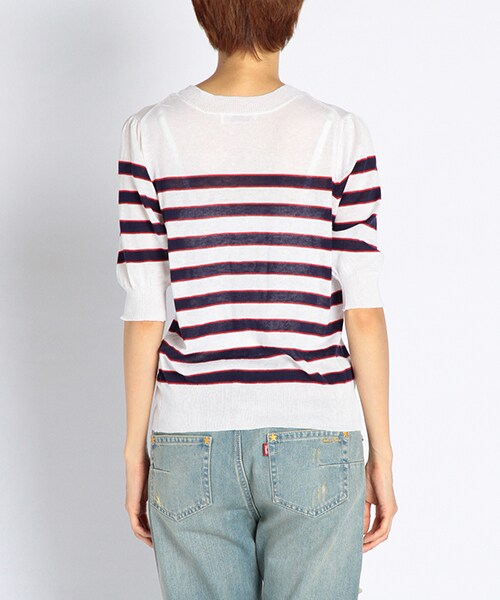 DOUBLE NAME（ダブルネーム）の「ＢＯＲＤＥＲ ＫＮＩＴ Ｐ／Ｏ（トップス・柄A/柄B/柄C・FREE）」の5枚目の写真