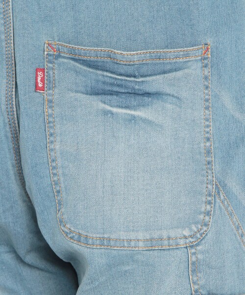 DOUBLE NAME（ダブルネーム）の「サルエルオーバーオール（パンツ・サックス/オフシロ/柄A・S/M）」の8枚目の写真