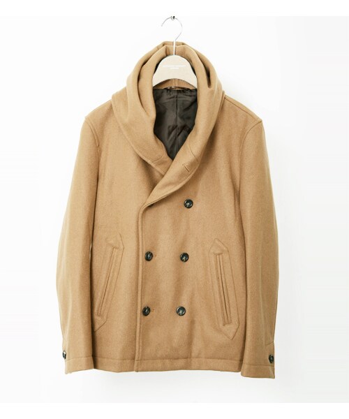 HAMNETT（ハムネット）の「【HAMNETT】 HOODED SHAWL MELTON（ジャケット/アウター・メンズ・ブラック/グレー/ターコイズブルー/ベージュ・S/M/L/AL）」の3枚目の写真