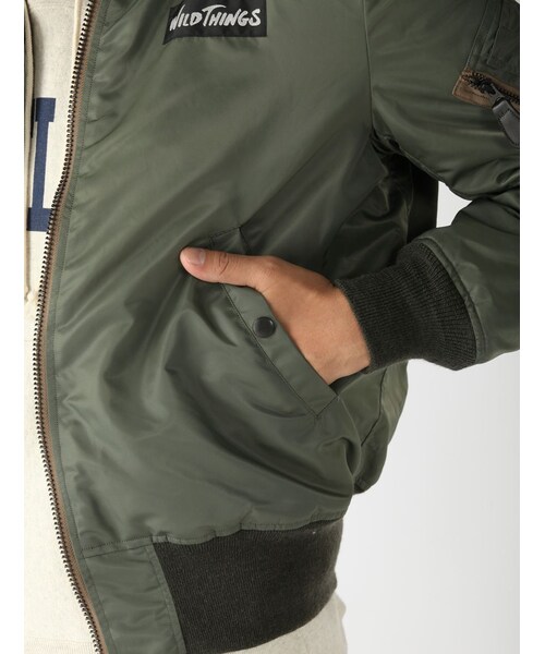 WILD THINGS×UNITED CARR　L　MA-1　リバーシブル WILD THINGS×UNITED CARR L MA-1 リバーシブル