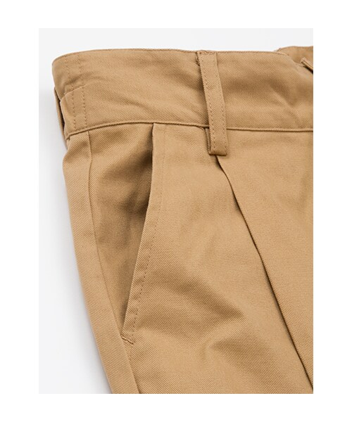 w closet（ダブルクローゼット）の「【A/W】コットンツイル8分丈ワイドクロップドタックパンツ（パンツ・レディース・ベージュ/ブラック・FREE）」の7枚目の写真