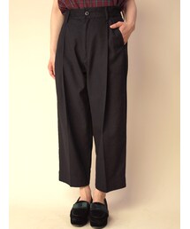 w closet | 【A/W】コットンツイル8分丈ワイドクロップドタックパンツ(パンツ)