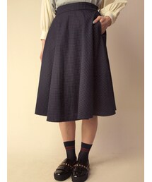 w closet | 【A/W】ギンガムチェックフレアスカート(パンツ)