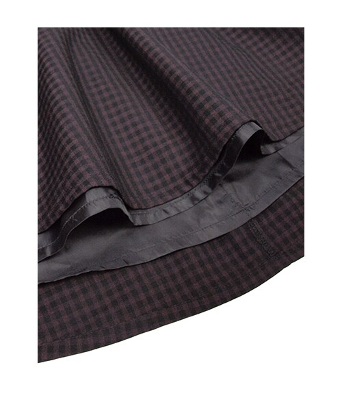 w closet(ダブルクローゼット)の「【A/W】ギンガムチェックフレアスカート(パンツ・レディース・パープル/ブラウン・FREE)」の8枚目の写真