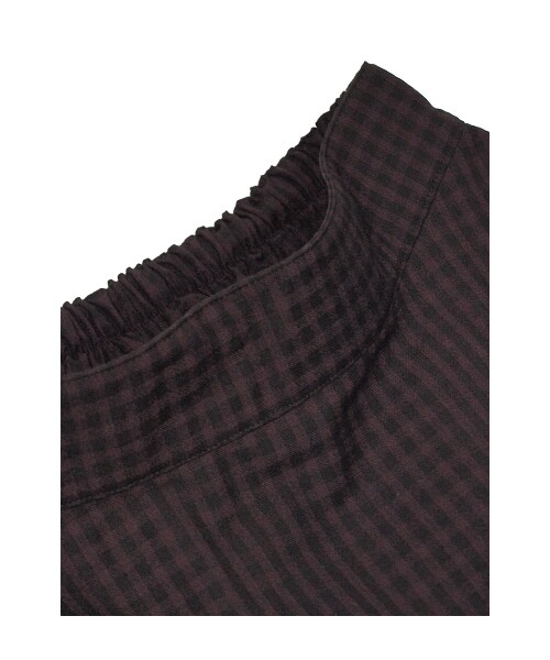 w closet(ダブルクローゼット)の「【A/W】ギンガムチェックフレアスカート(パンツ・レディース・パープル/ブラウン・FREE)」の6枚目の写真