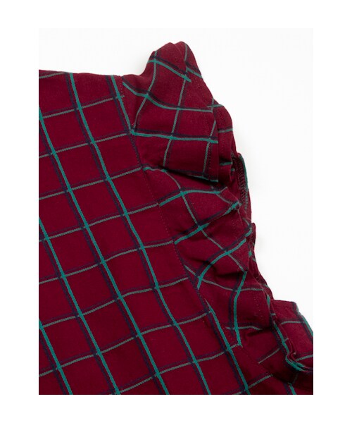 w closet（ダブルクローゼット）の「【A/W】チェック柄2枚フリル袖プルオーバー（トップス・レディース・ボルドーベース/ブラックベース・FREE）」の7枚目の写真