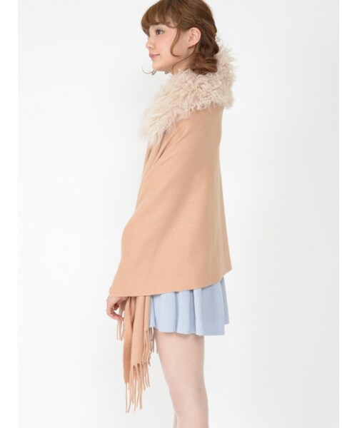 Honey Salon（ハニーサロン）の「Honeyラムファーストール（その他・レディース・キャメル/ブラック・Free）」の3枚目の写真