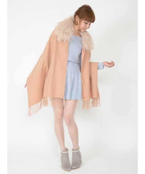 Honey Salon（ハニーサロン）の「Honeyラムファーストール（その他・レディース・キャメル/ブラック・Free）」の7枚目の写真