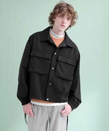 EMMA CLOTHES | オーバーサイズ 袖ボリューム CPO オーバーサイズ コーチ ジャケット/ショートブルゾン/フライトジャケット(EMMA CLOTHES)(その他アウター)
