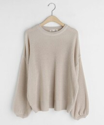 DHOLIC | ラウンドパフスリーブニット(ニット/セーター)