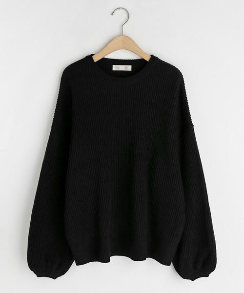 DHOLIC（ディーホリック）の「ラウンドパフスリーブニット（ニット/セーター・レディース・グリーン/ホワイト/パープル/ブラック/ピンク・FREE）」の3枚目の写真