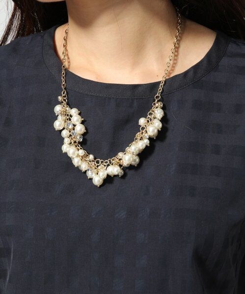 GLOBAL WORK（グローバルワーク）の「シアーチェックブラウス／フレンチスリーブ（トップス・レディース・ホワイト05/ネイビー88・Ｍ/Ｌ）」の7枚目の写真