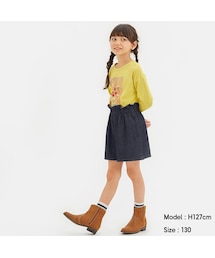 GU | GIRLSデニムキュロット(パンツ)