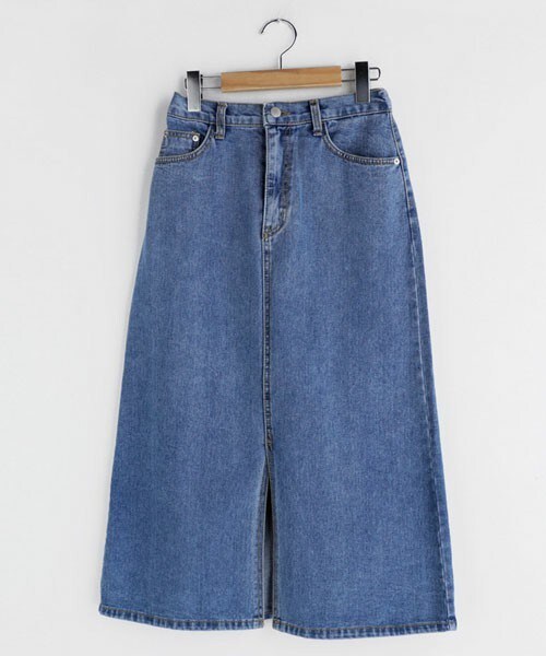 DHOLIC（ディーホリック）の「スリットデニムスカート（デニムスカート・レディース・ブルー/その他・FREE）」の2枚目の写真
