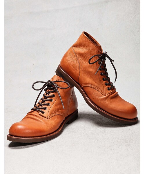 MR.OLIVE E.O.I(ミスターオリーブイーグルオブインデペンデンス)の「【先行予約】MR.OLIVE E.O.I WATER PROOF SHIRINK LEATHER / SEVEN HOLE HUNTING BOOTS(シューズ・メンズ・ブラック/ブラウン/ベージュ・7H/8H/9H/10H)」の3枚目の写真