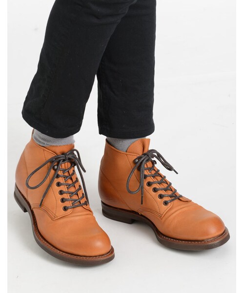 MR.OLIVE E.O.I(ミスターオリーブイーグルオブインデペンデンス)の「【先行予約】MR.OLIVE E.O.I WATER PROOF SHIRINK LEATHER / SEVEN HOLE HUNTING BOOTS(シューズ・メンズ・ブラック/ブラウン/ベージュ・7H/8H/9H/10H)」の9枚目の写真