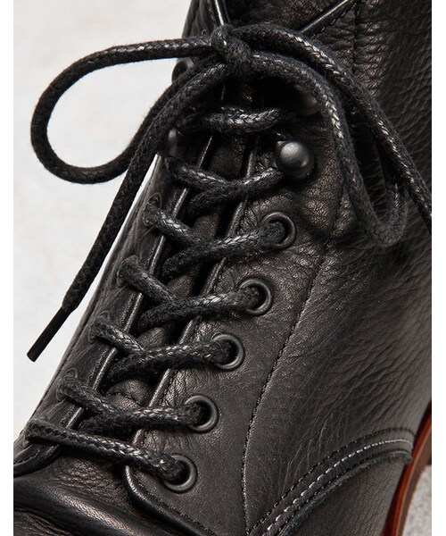 MR.OLIVE E.O.I(ミスターオリーブイーグルオブインデペンデンス)の「【先行予約】MR.OLIVE E.O.I WATER PROOF SHIRINK LEATHER / SEVEN HOLE HUNTING BOOTS(シューズ・メンズ・ブラック/ブラウン/ベージュ・7H/8H/9H/10H)」の6枚目の写真