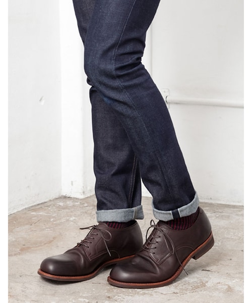 靴 MR.OLIVE PLAIN TOE OXFORD SHOES 9H MR.OLIVE E.O.I WATER PROOF SHIRINK LEATHER / PLAIN TOE