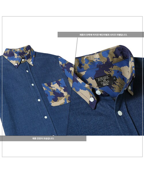 ROMANTIC CROWN（ロマンティッククラウン）の「WORLD MAP CAMO SHIRT（その他・メンズ・BLUE・S/M/L/XL）」の10枚目の写真