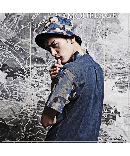 ROMANTIC CROWN（ロマンティッククラウン）の「WORLD MAP CAMO SHIRT（その他・メンズ・BLUE・S/M/L/XL）」の7枚目の写真