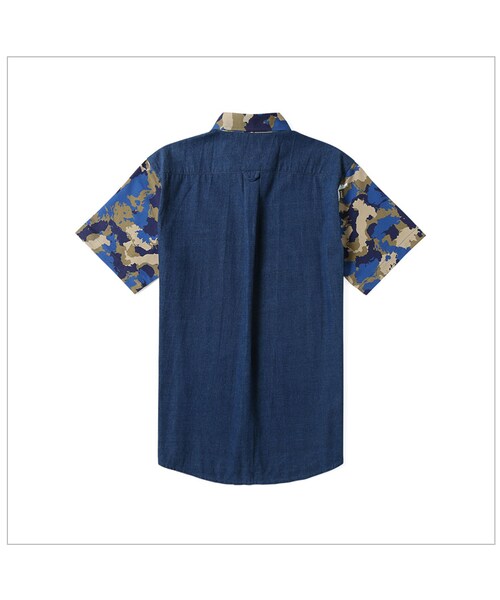 ROMANTIC CROWN（ロマンティッククラウン）の「WORLD MAP CAMO SHIRT（その他・メンズ・BLUE・S/M/L/XL）」の9枚目の写真