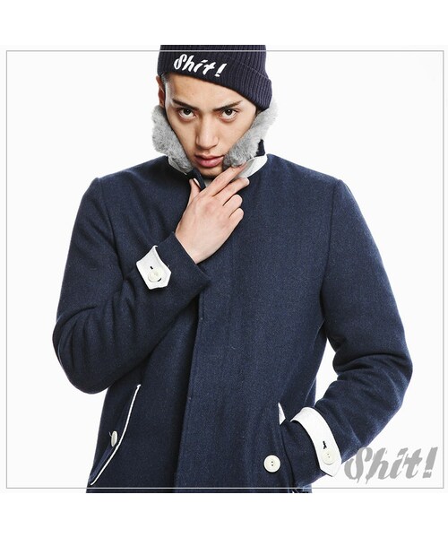 ROMANTIC CROWN（ロマンティッククラウン）の「SHIT MAC COAT NAVY 
