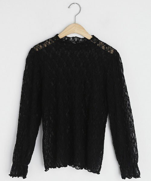 DHOLIC(ディーホリック)の「シアーレースTシャツ(Tシャツ/カットソー・レディース・ホワイト/ベージュ/ブラック/ピンク・FREE)」の2枚目の写真