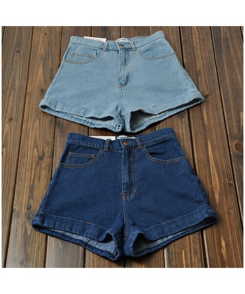 XOXO（キスキス）の「Highwaist Dark Denim Shorts（パンツ・レディース・other・23/24/25/26/27/28）」の3枚目の写真