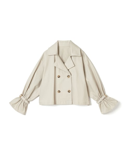 GRL(グレイル)の「トレンチ風ツイルジャケット(その他アウター・レディース・アイボリー・M)」の1枚目の写真