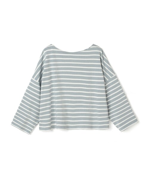 GRL(グレイル)の「ボートネックボーダートップス(Tシャツ/カットソー・レディース・青×オフホワイト・F)」の1枚目の写真