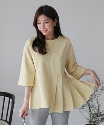 DHOLIC | プリーツヘムTシャツ(Tシャツ/カットソー)