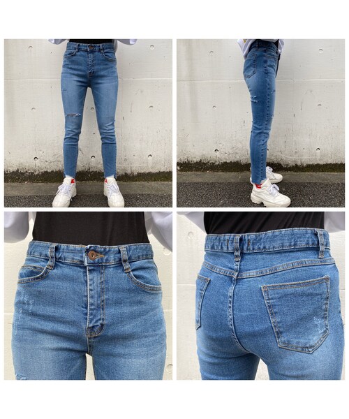 no brand（ノーブランド）の「横パカDAMAGEスキニー｢stretch｣#705#992（デニムパンツ・レディース・その他）」の14枚目の写真