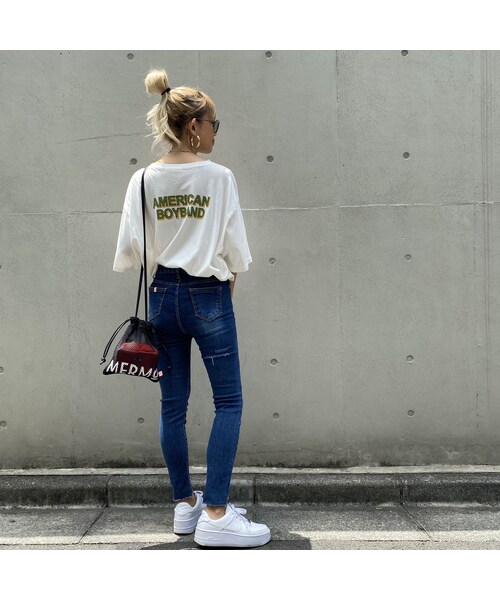 no brand（ノーブランド）の「横パカDAMAGEスキニー｢stretch｣#705#992（デニムパンツ・レディース・その他）」の3枚目の写真