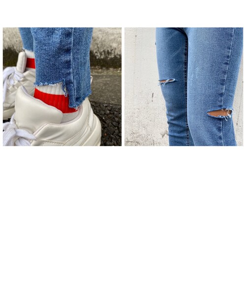 no brand（ノーブランド）の「横パカDAMAGEスキニー｢stretch｣#705#992（デニムパンツ・レディース・その他）」の15枚目の写真
