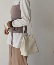 Lavish Gate | bag2-02489　ソフトエコレザー ショルダーバッグ　ブラック　ホワイト　ベージュ　カーキベージュ(ショルダーバッグ)
