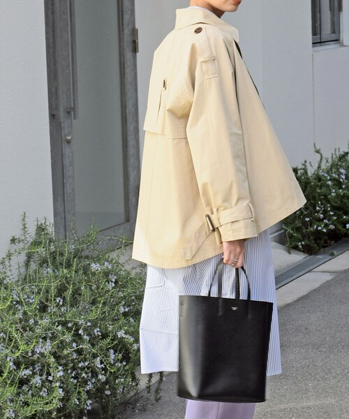 no brand（ノーブランド）の「ショートトレンチJK（トレンチコート・レディース・その他）」の3枚目の写真