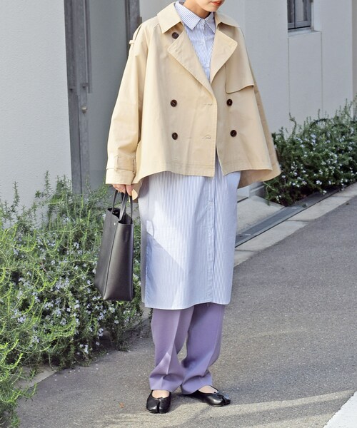 no brand（ノーブランド）の「ショートトレンチJK（トレンチコート・レディース・その他）」の5枚目の写真