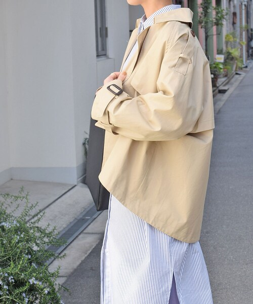 no brand（ノーブランド）の「ショートトレンチJK（トレンチコート・レディース・その他）」の6枚目の写真