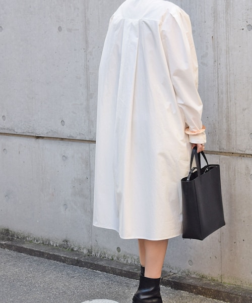 no brand（ノーブランド）の「タイプライターコットンスタンドシャツOP（ワンピース・レディース・その他）」の5枚目の写真