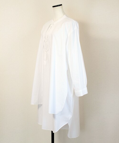 no brand(ノーブランド)の「フロントヨークシャツOP 【WHITE/BLACK】(ワンピース・レディース・その他)」の11枚目の写真