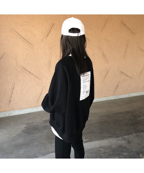 copine(コピン)の「NEWカラー登場!ゆる可愛い!バックラベルオーバーサイズプルオーバー(4color)【クリックポスト対象商品】(スウェット・レディース・その他)」の4枚目の写真
