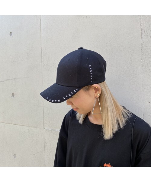 no brand（ノーブランド）の「ロゴいっぱいCAP｢RESPECT｣（キャップ・レディース・その他）」の6枚目の写真