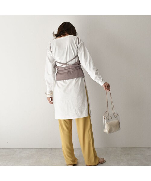 Lavish Gate（ラヴィッシュゲート）の「nh-tops-04030　日本製　コットンリブビスチェ　ダスティパープル　マスタード　モカ（キャミソール・レディース・その他）」の12枚目の写真