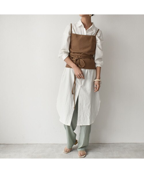 Lavish Gate（ラヴィッシュゲート）の「nh-tops-04030　日本製　コットンリブビスチェ　ダスティパープル　マスタード　モカ（キャミソール・レディース・その他）」の8枚目の写真